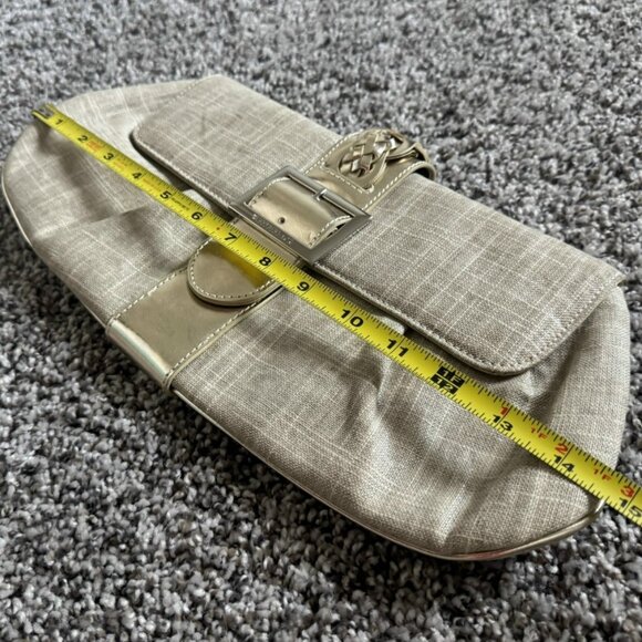 White House Black Market Beige/Gold Night Out Women's Clutch Bag - Picture 7 of 9